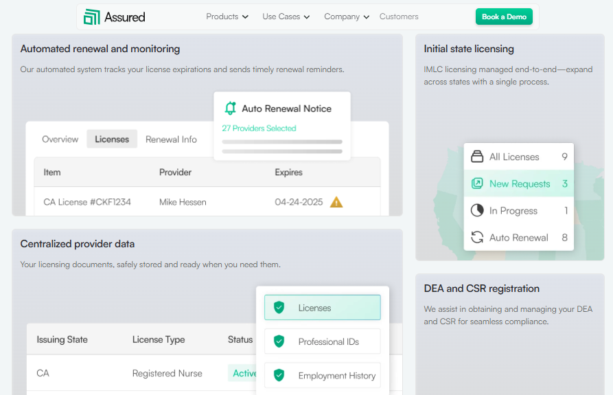Assured provider onboarding