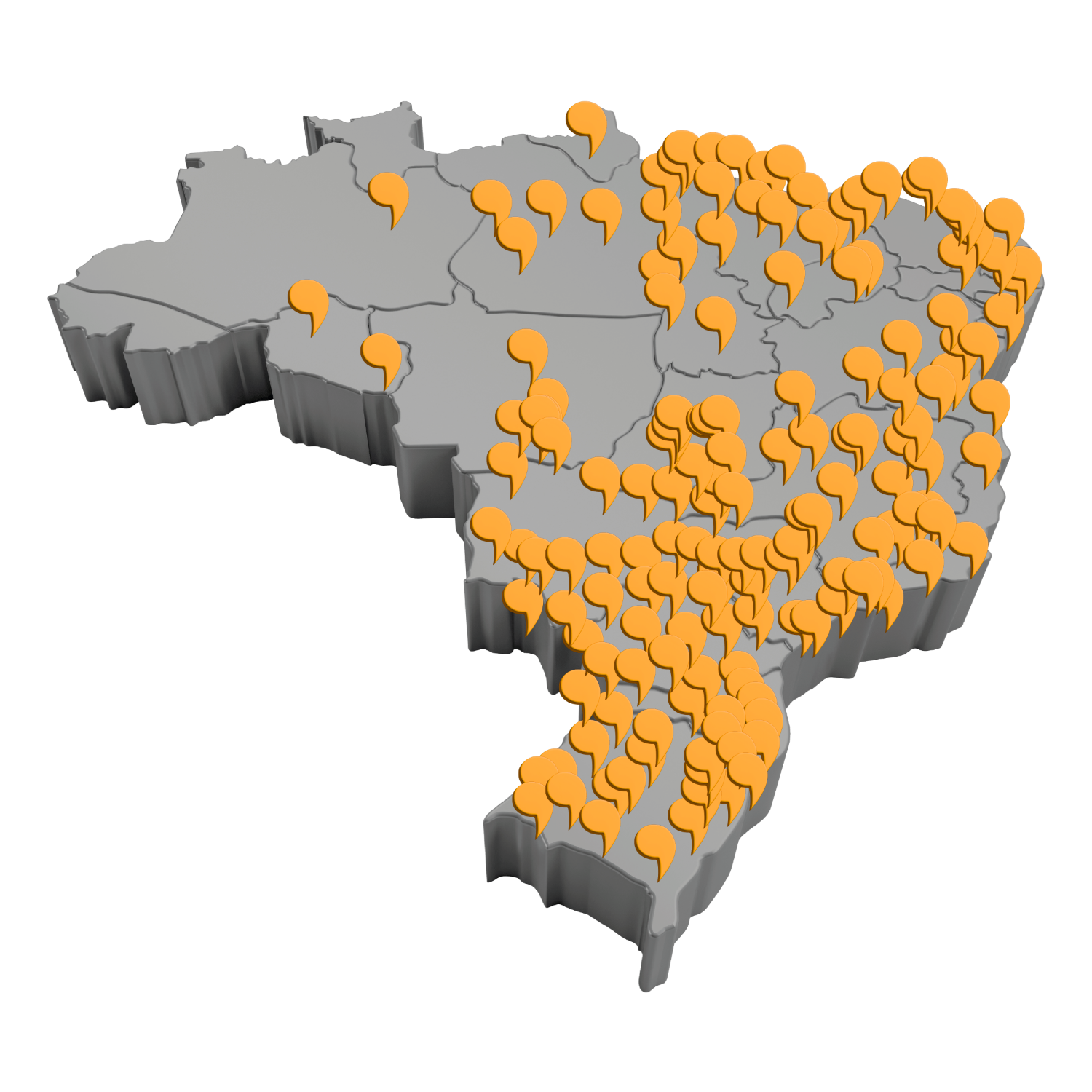 mapa das unidades instituto mix no brasil