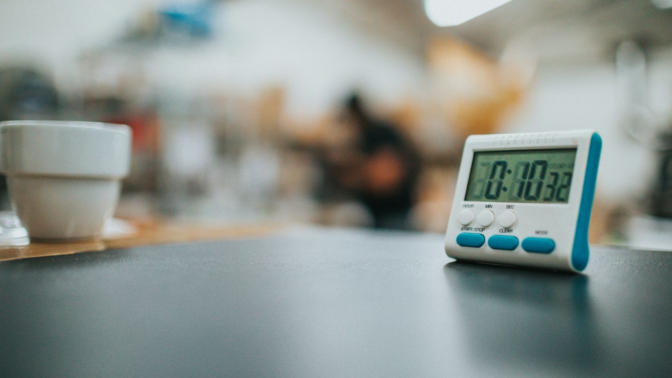 white digital device at 20