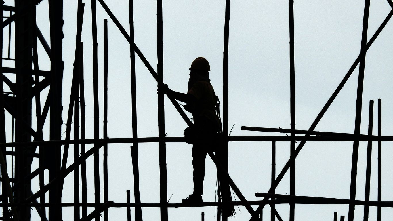 a person climbing a ladder
