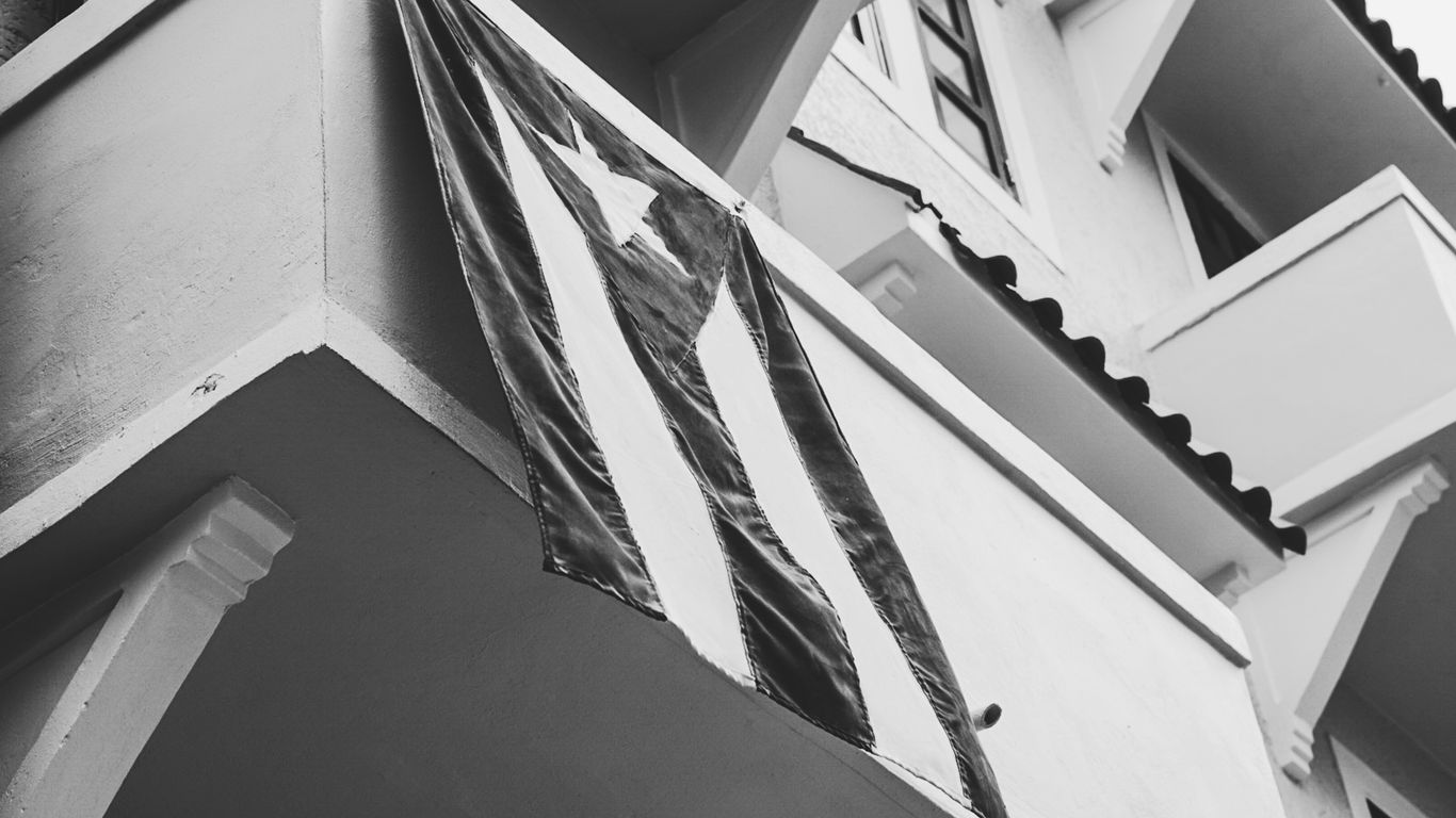 grayscale photo of house