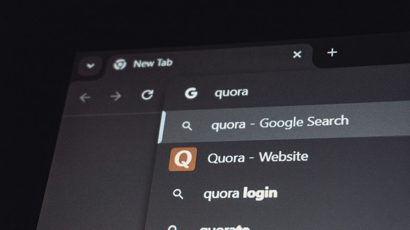 Google search results for quora website