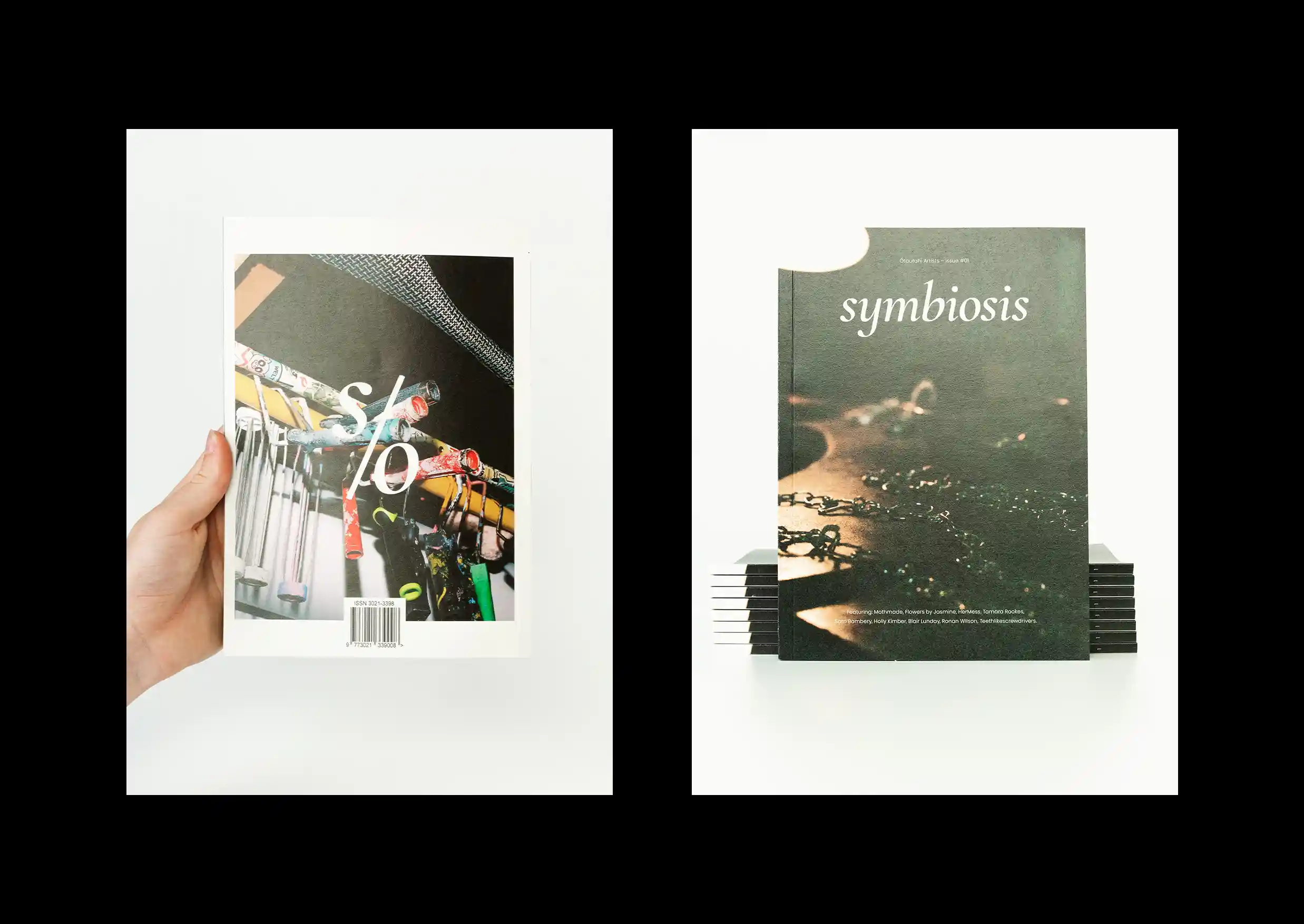 Front and back cover of Symbiosis, product photos