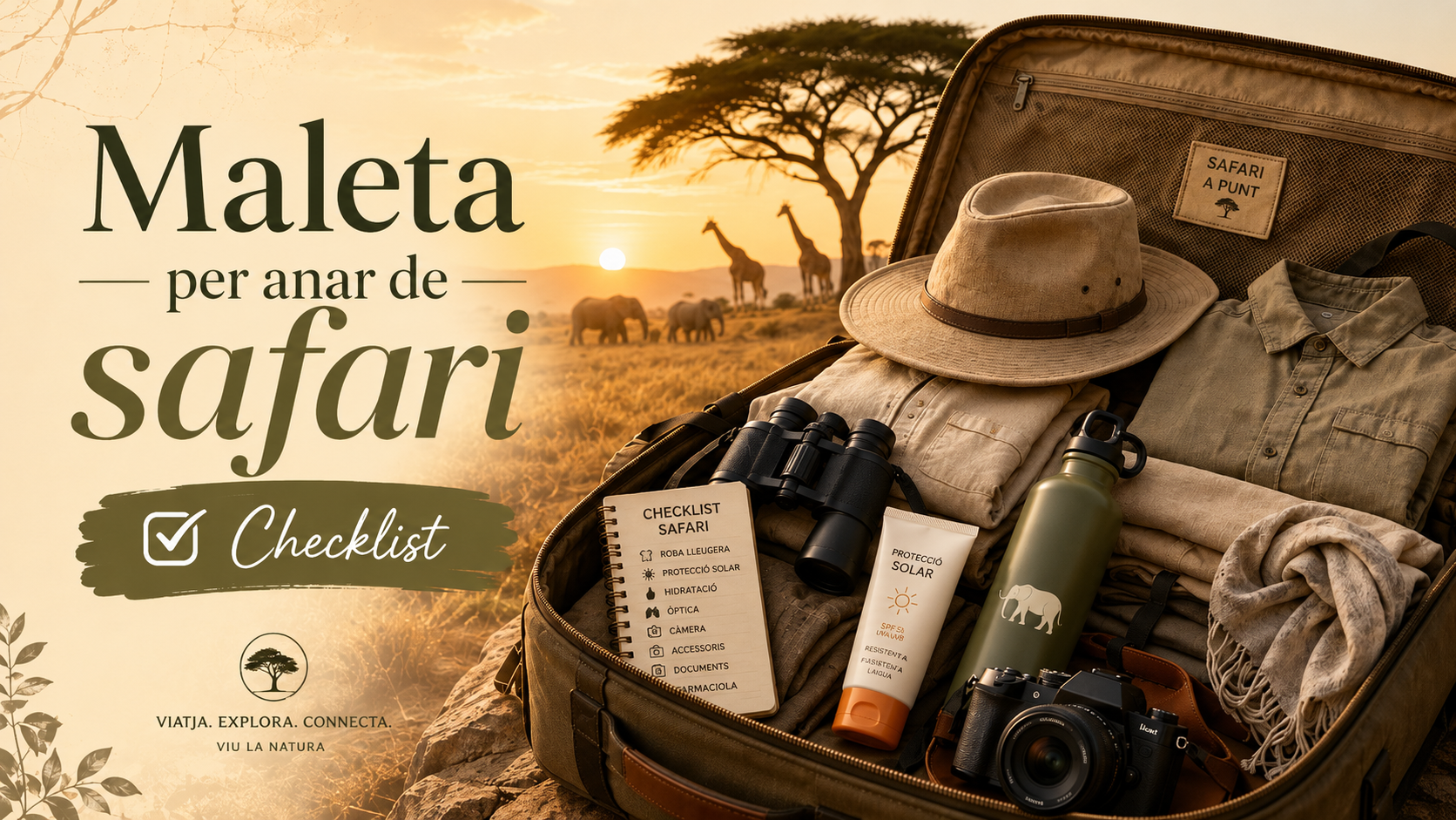 Què portar a un safari: checklist completa per no oblidar res