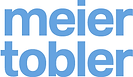 Meier Tobler logo with blue lowercase letters on a white background.