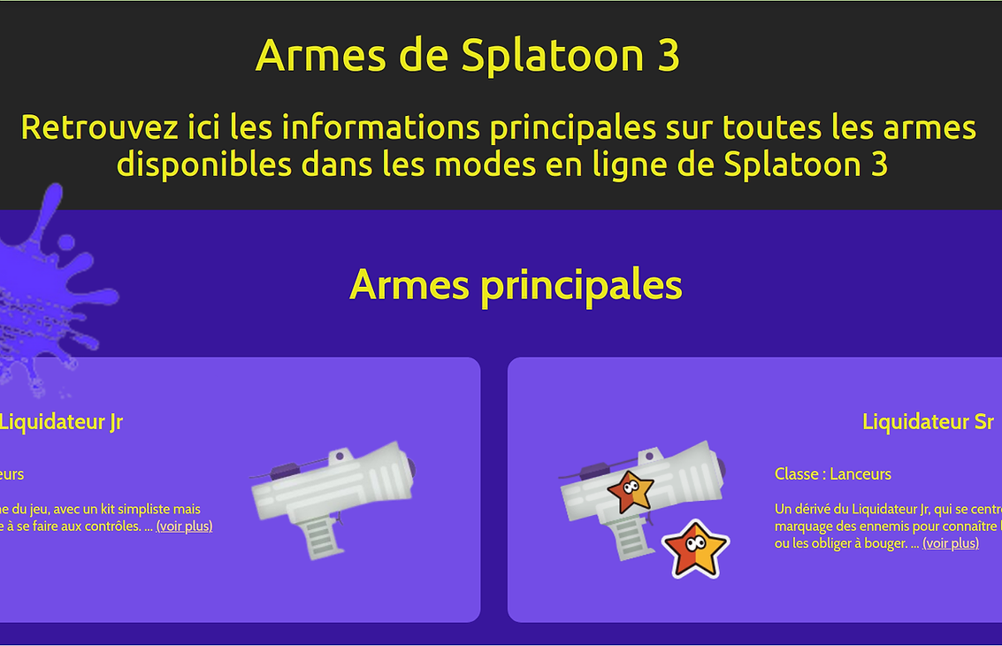 Capture d'écran de mon site