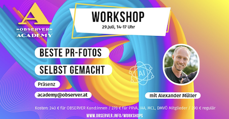 Workshop-Info Besser fotografieren für bessere PR