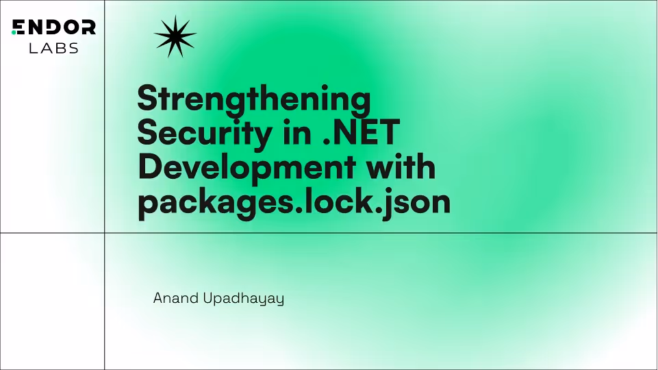 Strengthening Security in .NET Development with packages.lock.json