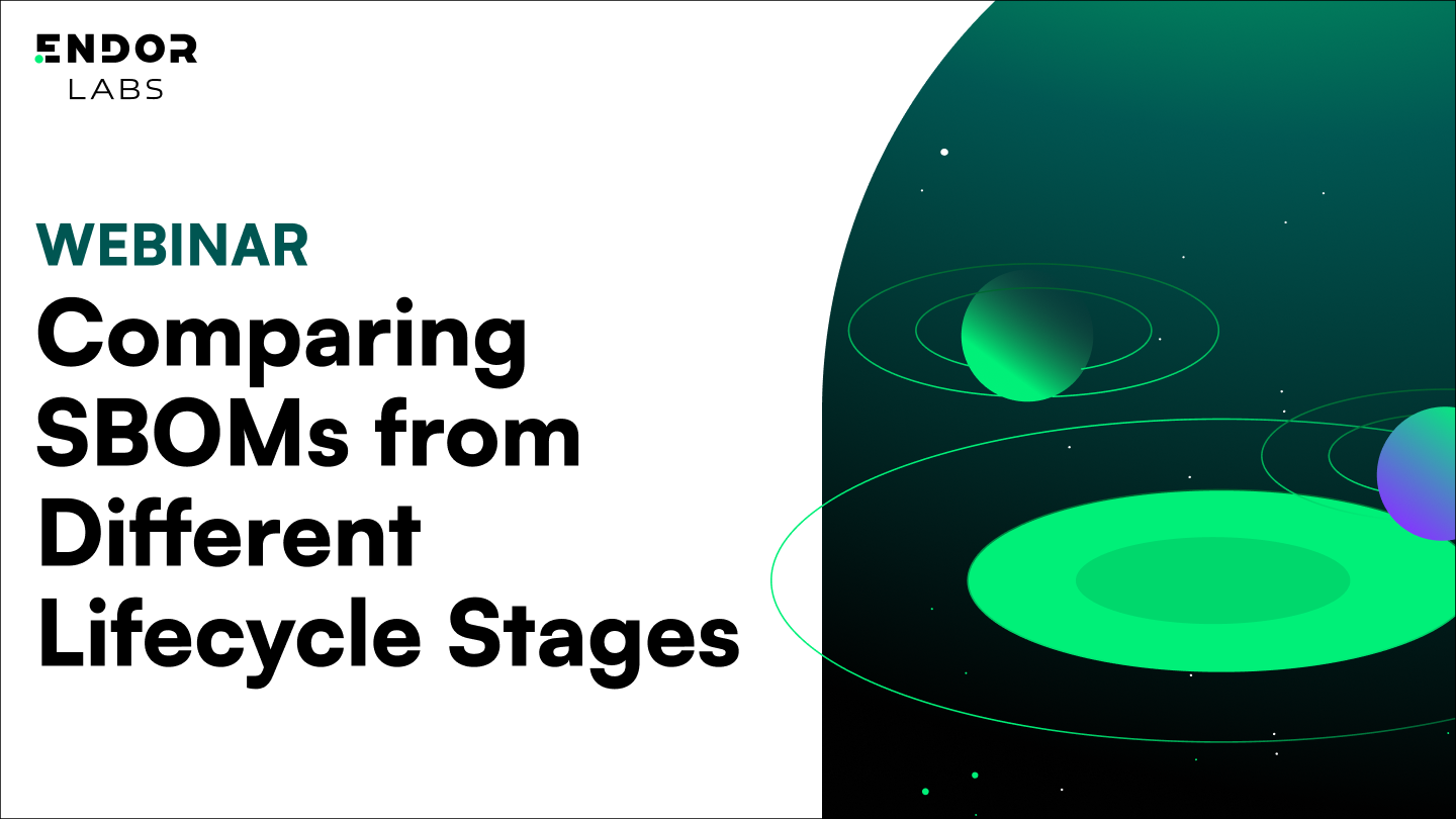 Comparing SBOMs Generated at Different Lifecycle Stages - Webinar