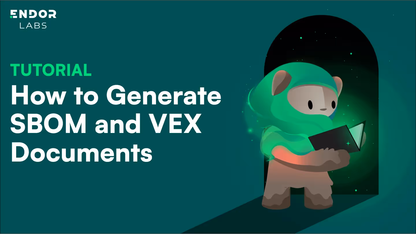 How to Generate SBOM and VEX