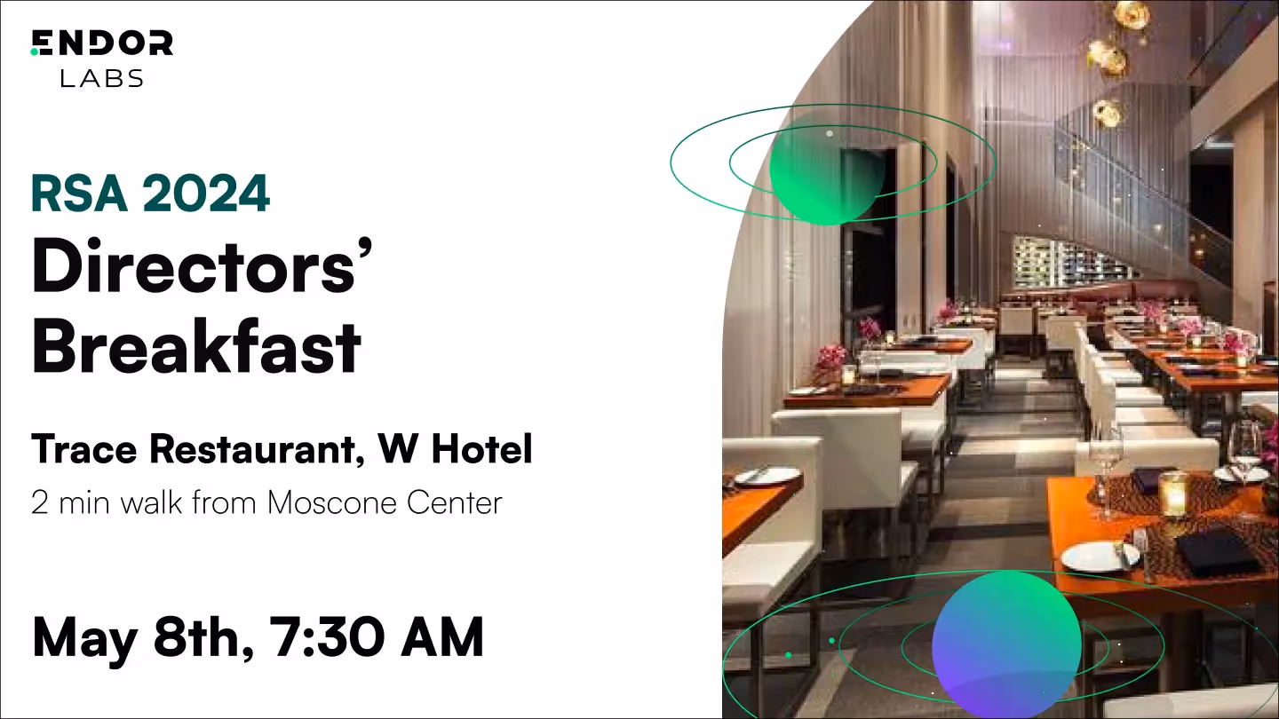 Join Endor Labs and GitHub for a Directors' Breakfast at RSA