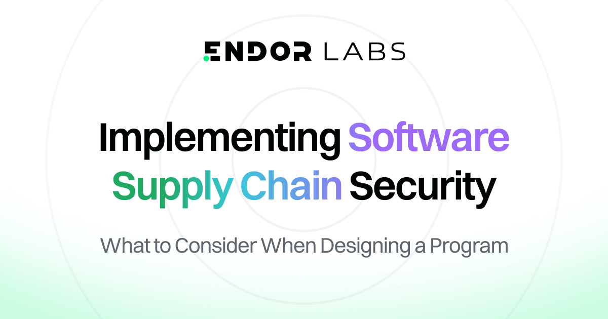 Guide to Implementing Software Supply Chain Security