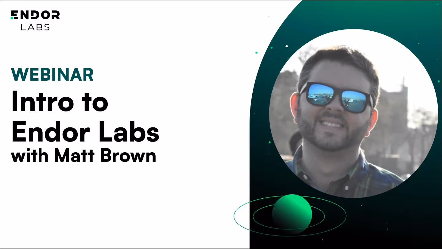 Intro to Endor Labs