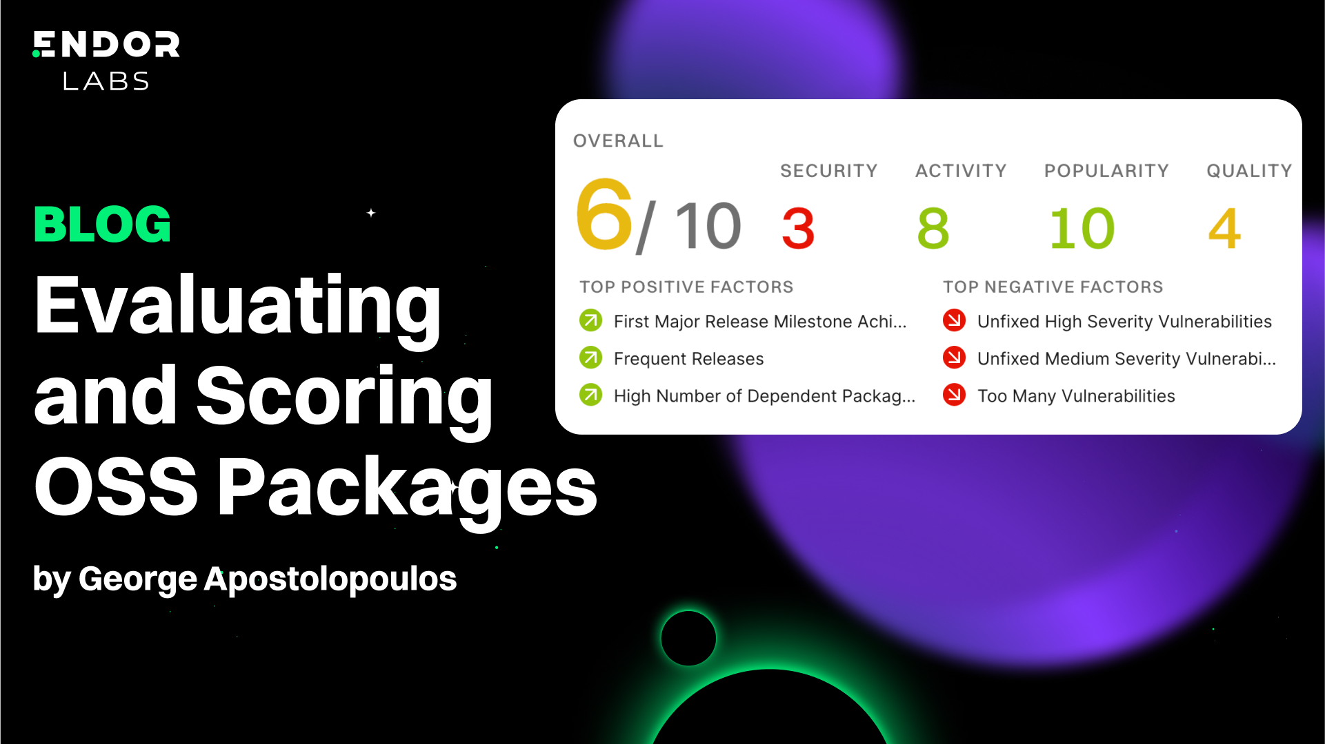 Evaluating and Scoring OSS Packages