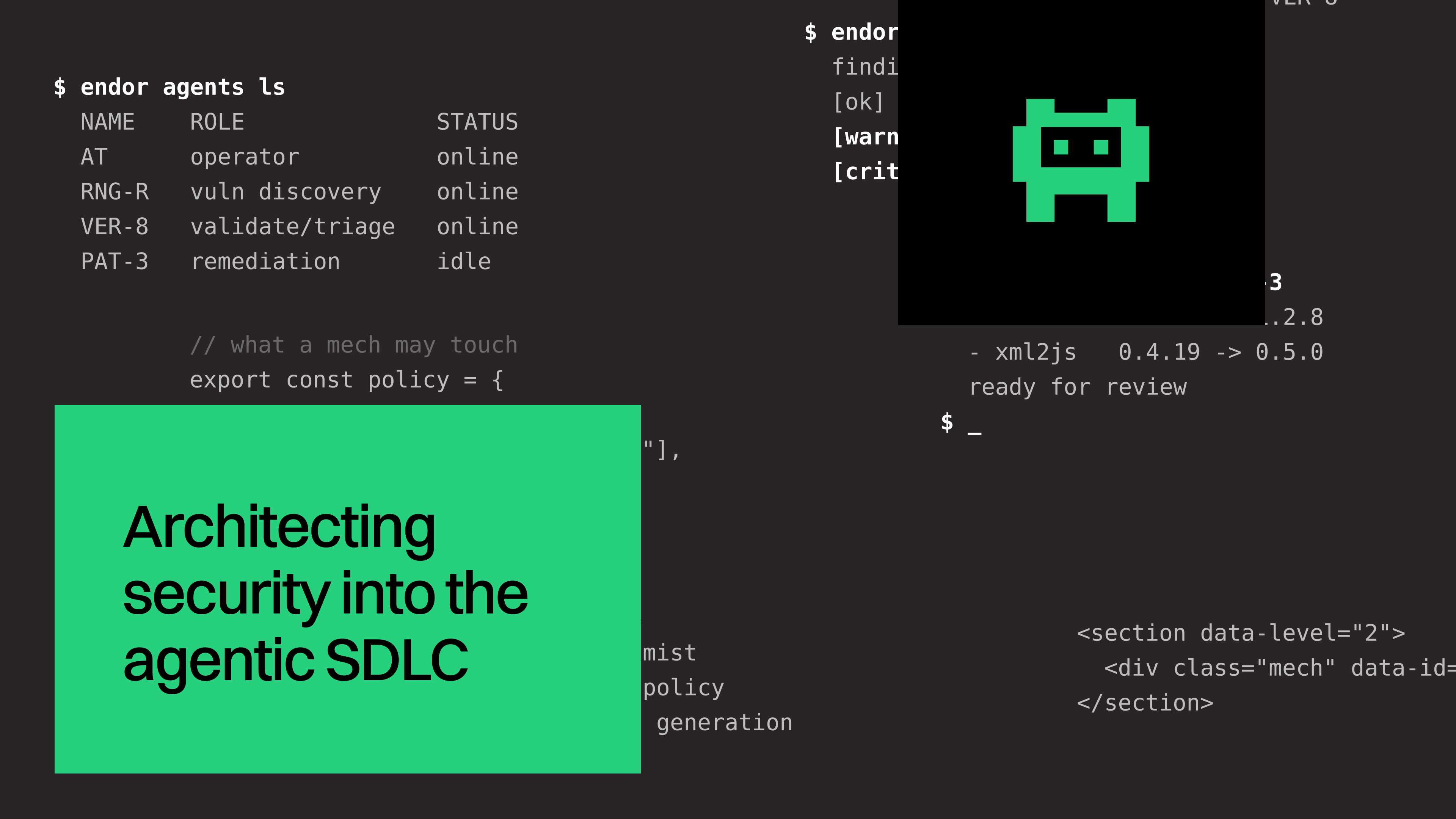 Architecting security into the agentic SDLC: A walkthrough of the four-level playbook