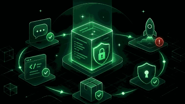 Illustration if icons representing various elements of ADLC security best practices