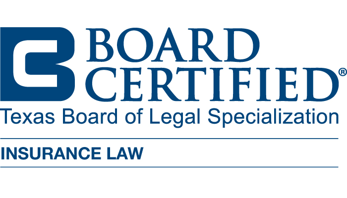 Board Certified, Insurance Law, Texas Board of Legal Specialization
