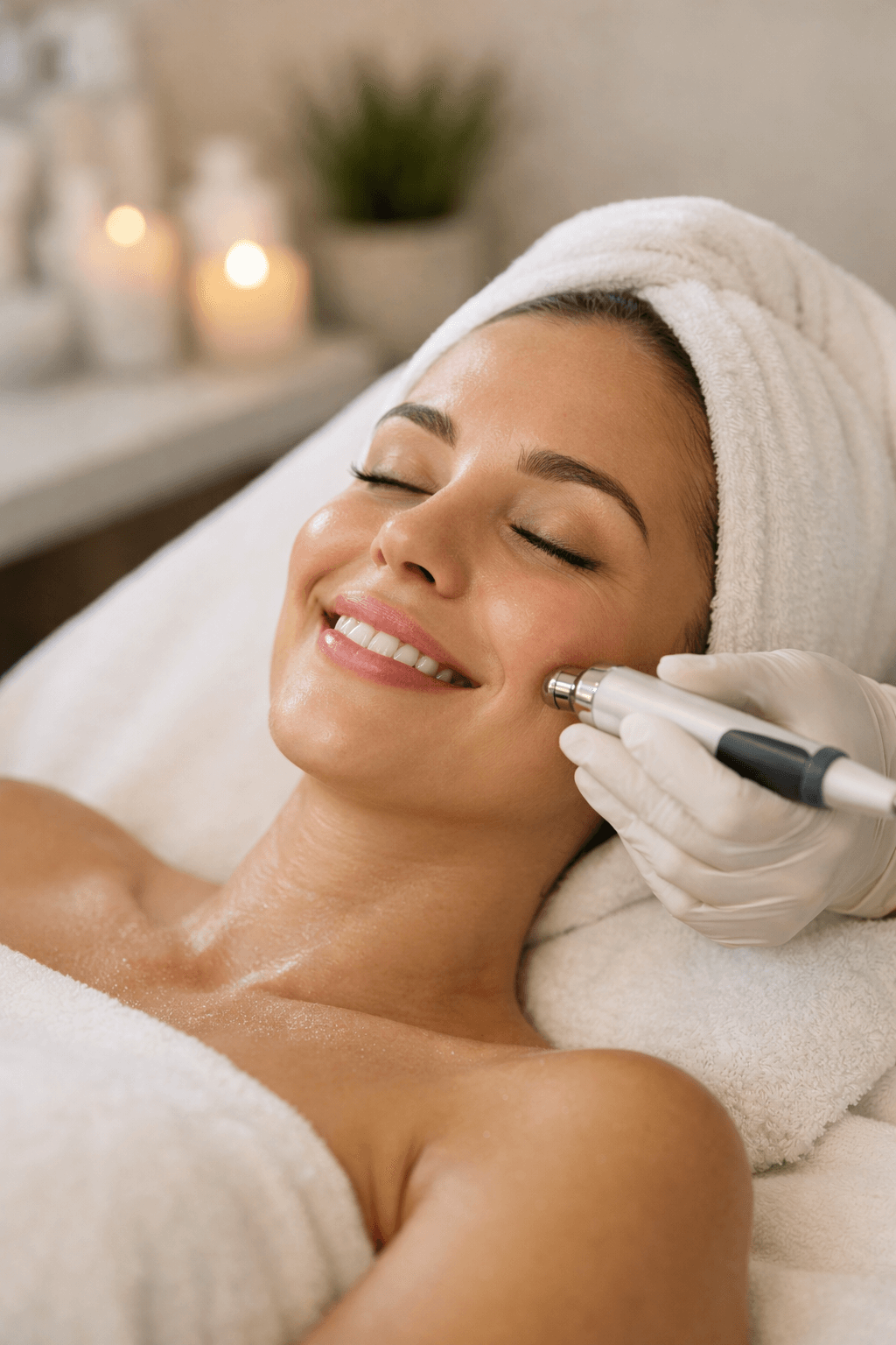 Client enjoying an aesthetic facial treatment at InjectAbility Clinic in Torrance, CA for brighter, healthier skin.