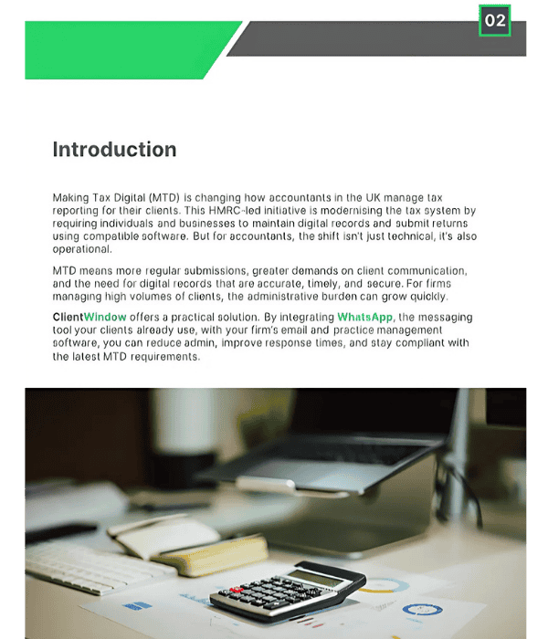 Using WhatsApp to Support MTD internal page