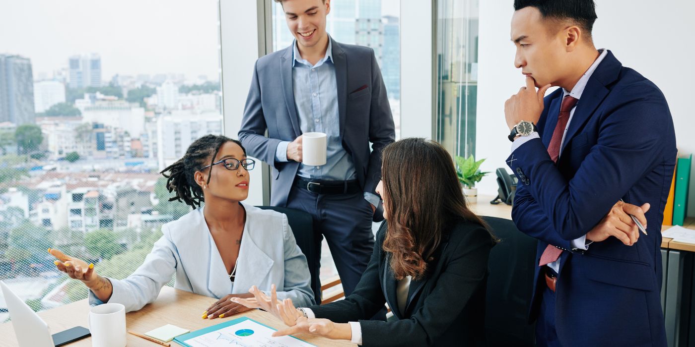 Group of finance executives at the office