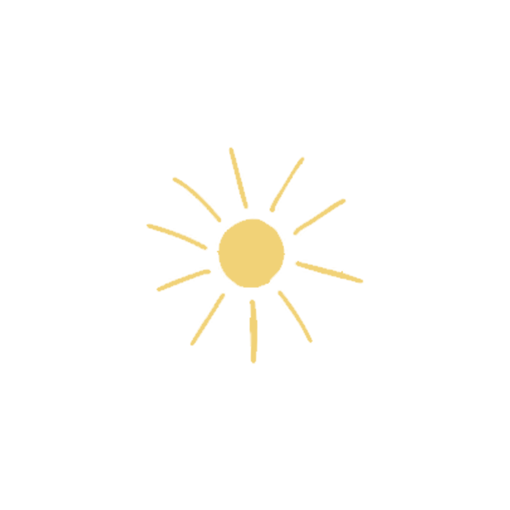 Yellow sunburst shape on a white background.