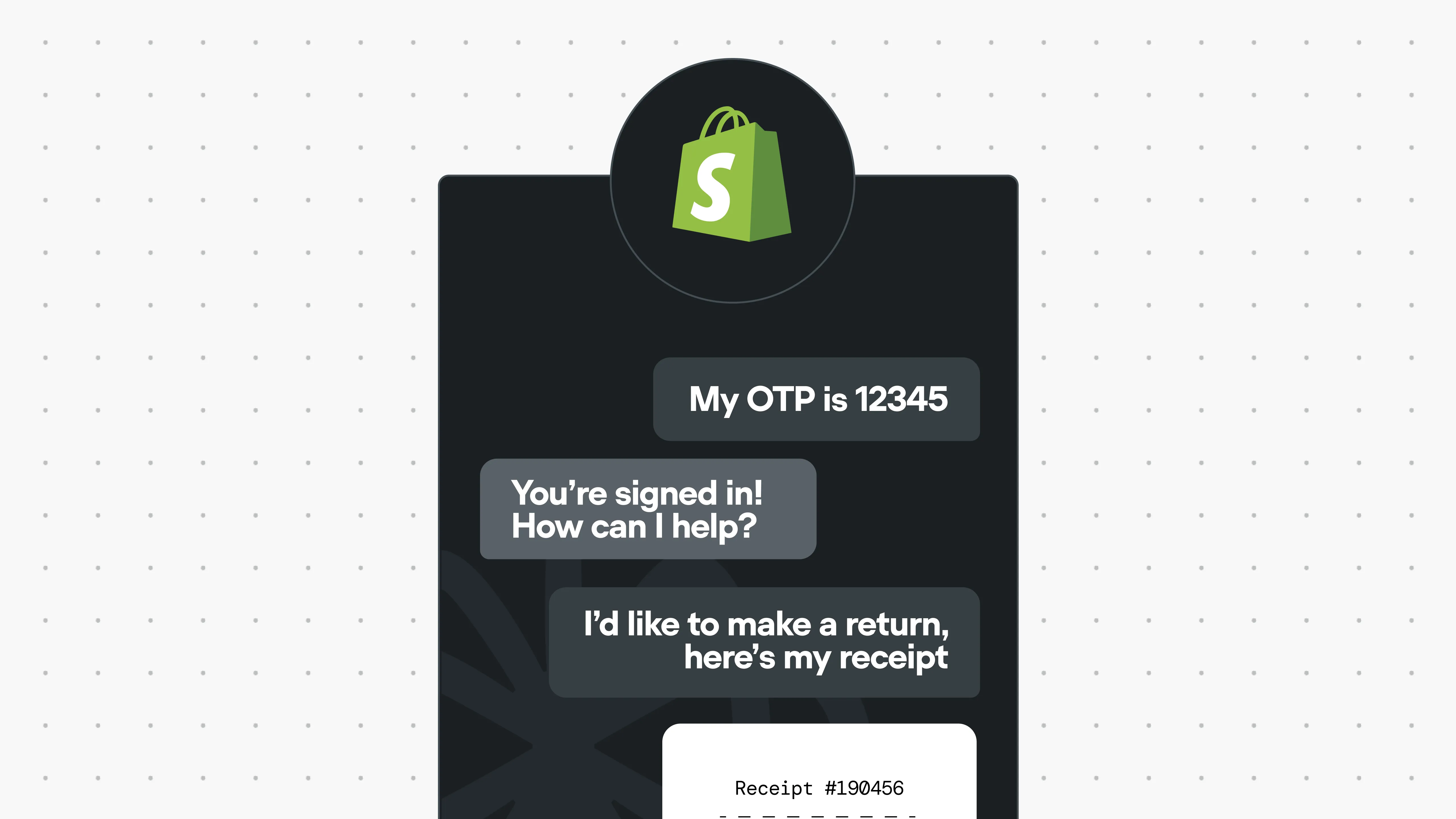 Shopify AI agent with OTP user verification and live image scanning