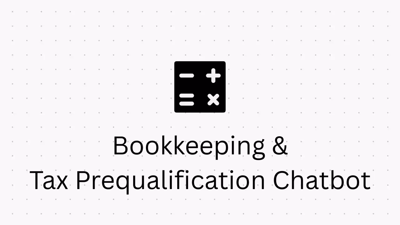 Build an AI Agent for Bookkeeping & Tax Prequalification