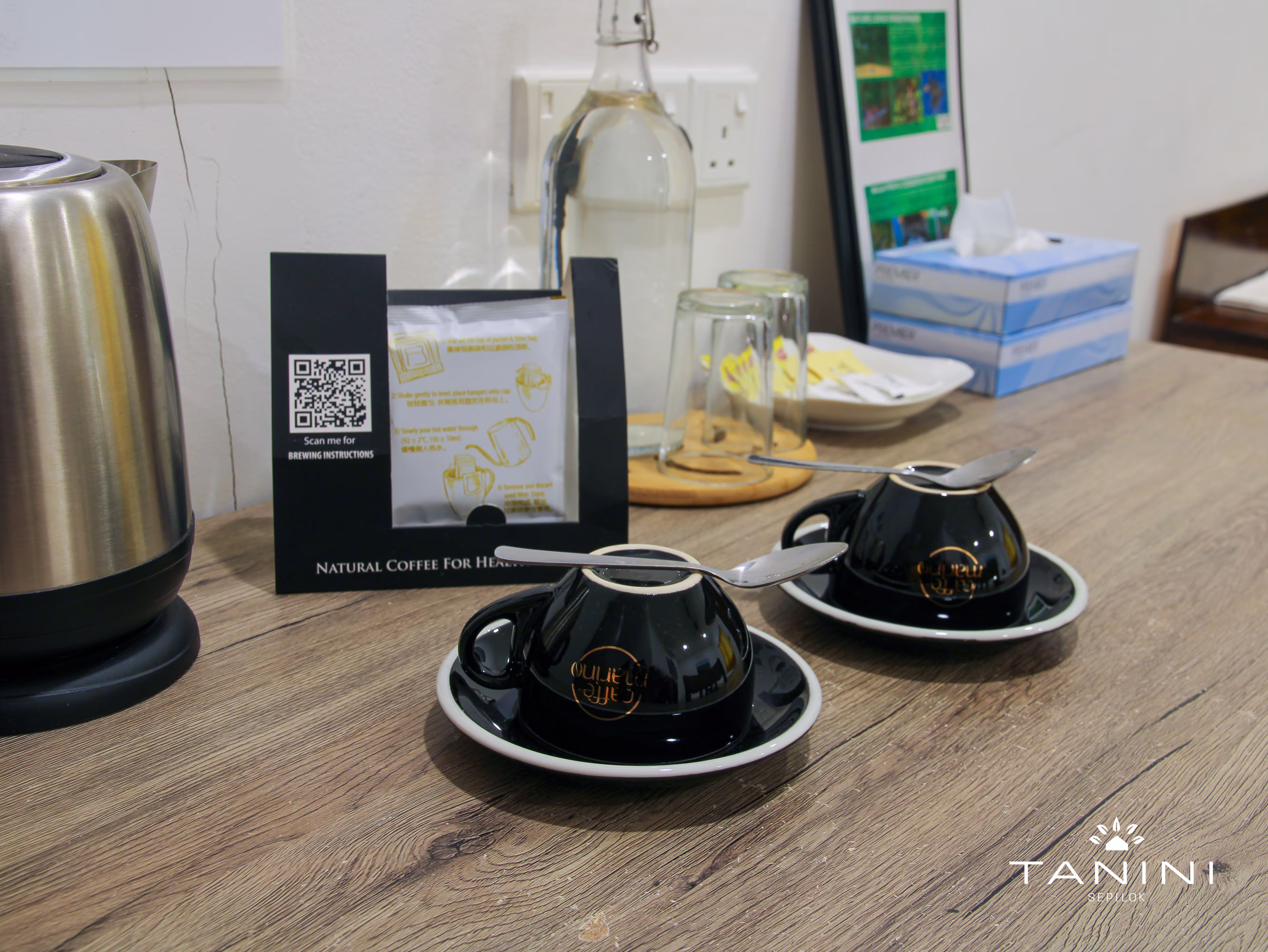 Tanini Sepilok Coffee table, Tanini Sepilok also have mango garden restaurant where can get breakfast, lunch also dinner