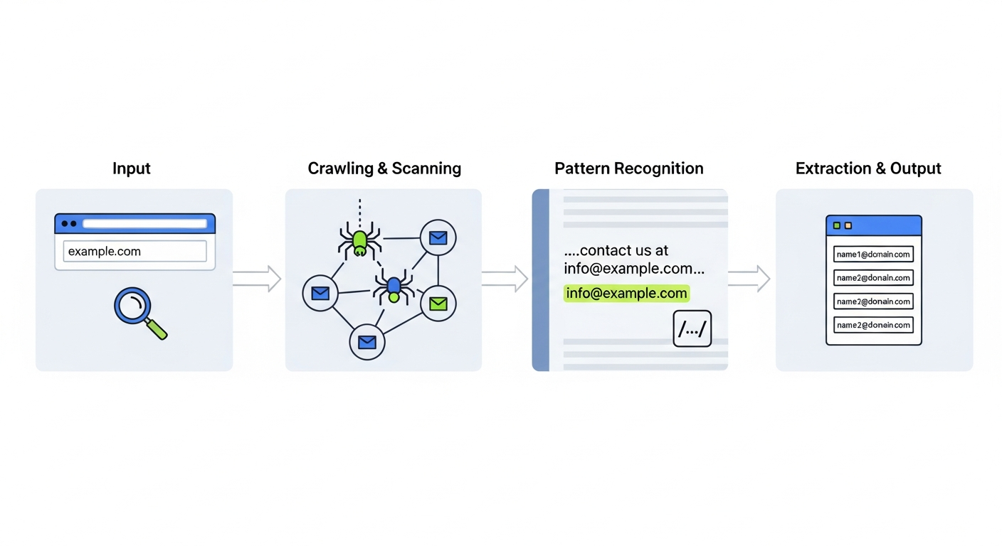 How does email extractor work