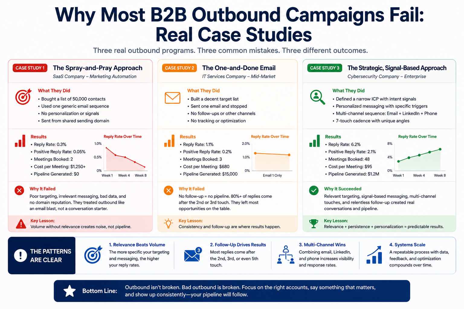 Why Most B2B Outbound Campaigns Fail: Real Case Studies