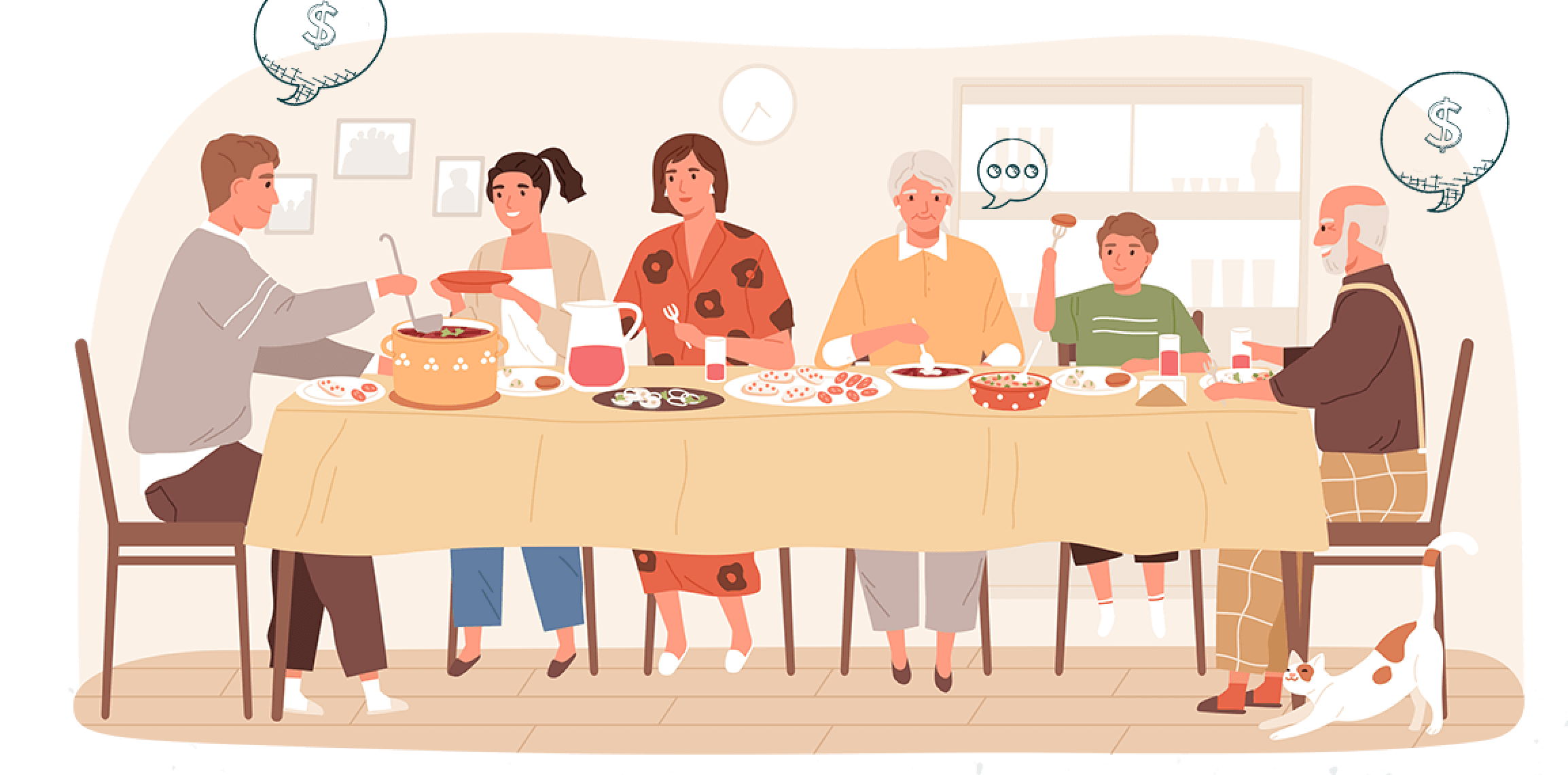 Parents sitting at the table
