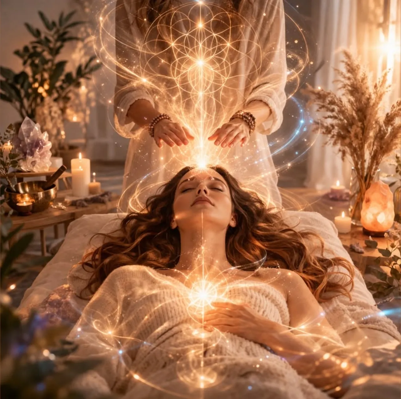 Sessão de Reiki na Cura com Amor — imposição de mãos para equilíbrio energético
