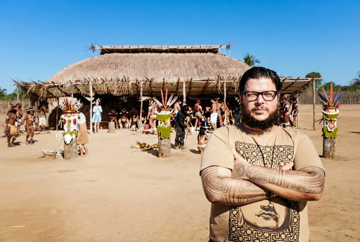 Gabriel dos Anjos no deserto do Atacama durante peregrinação