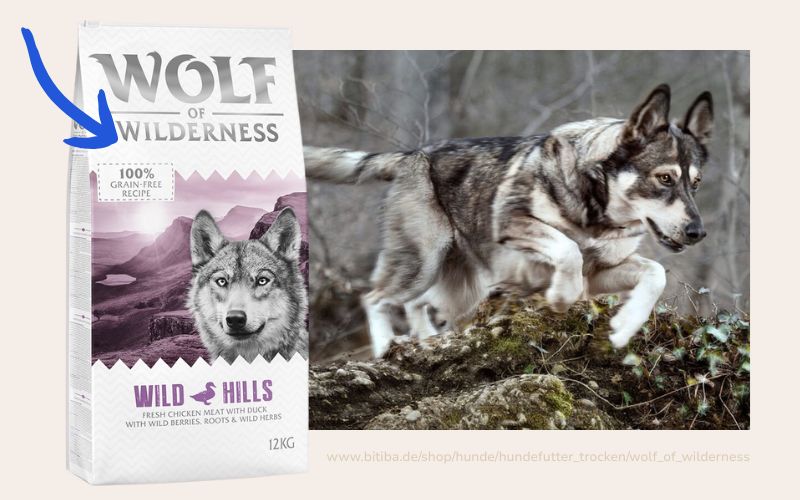 Wolf of Wilderness dog food with premium packaging design