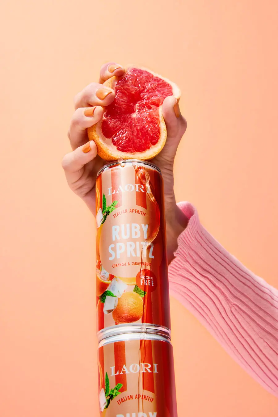 Laori Ruby Spritz - Packaging design for non-alcoholic aperitif with style