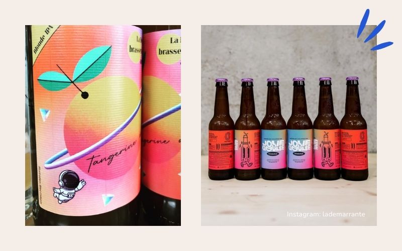 La Démarrante wine labels with an unconventional design