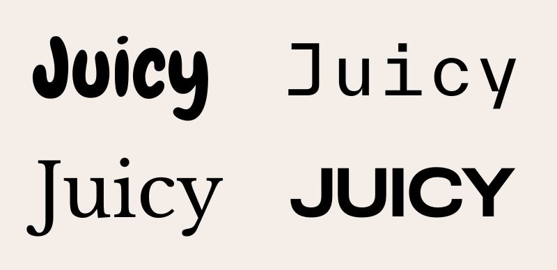 Beispiele für typografische Anwendungen in verschiedenen Branchen