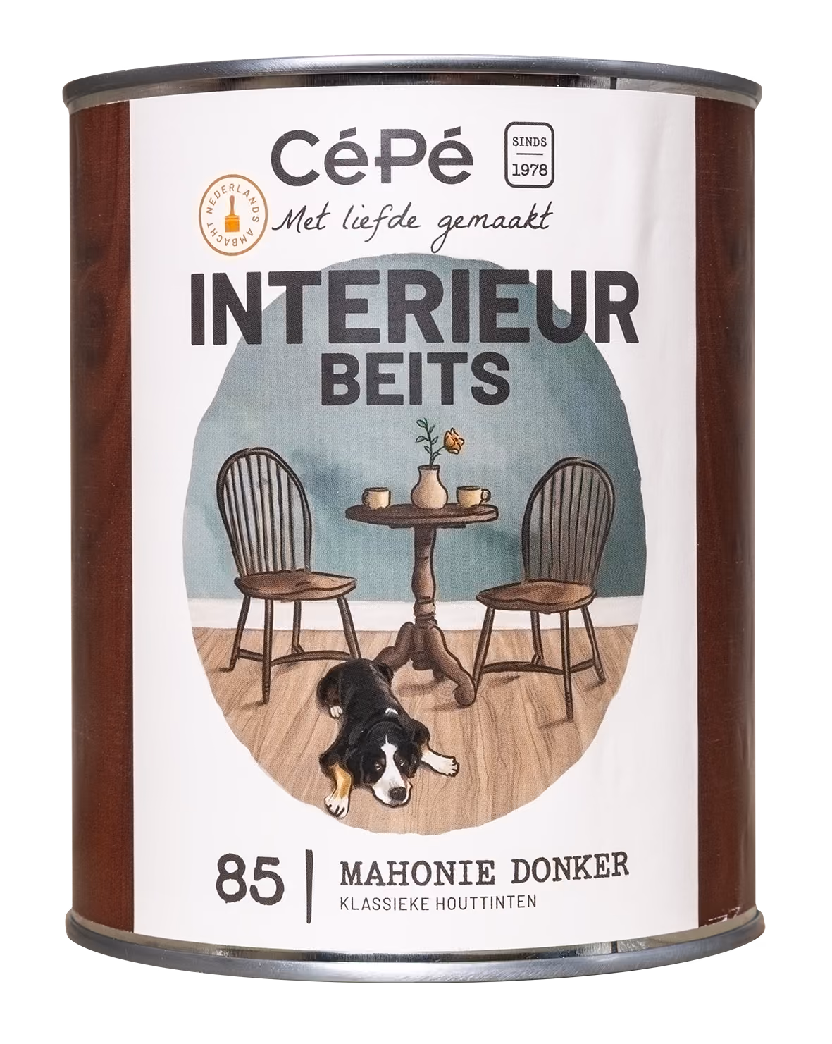 CéPé kleurbeits Mahonie Donker 85 – blik 1 liter