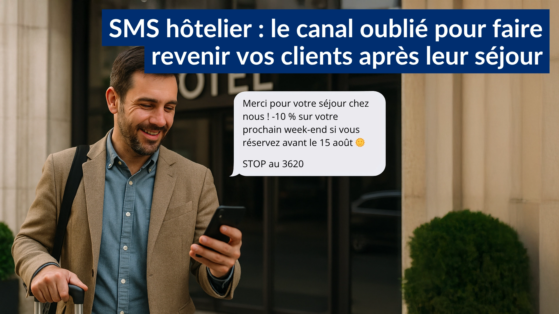 SMS hôtelier : le canal oublié pour faire revenir vos clients après leur séjour