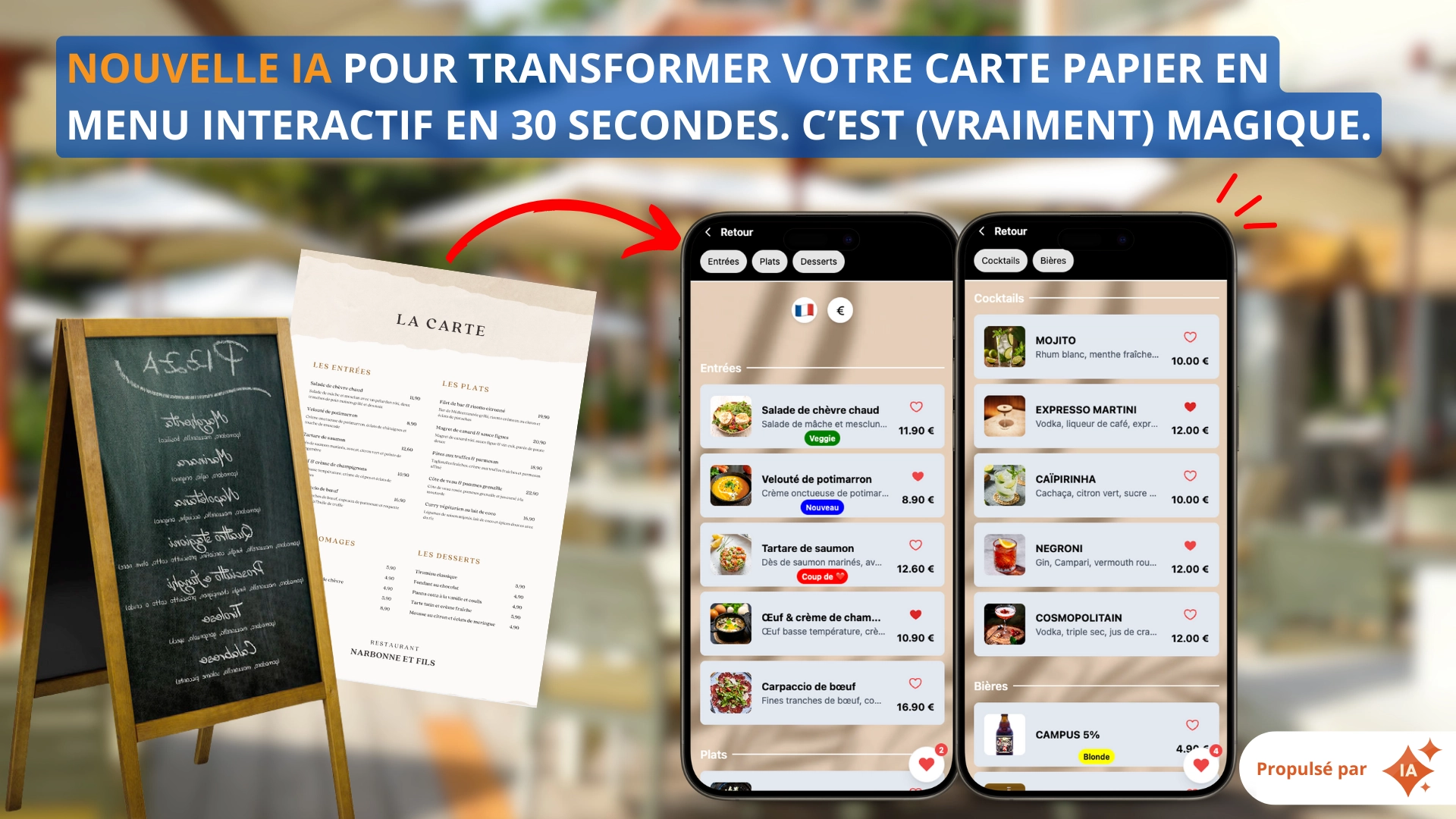 Votre carte papier devient digitale en 30 secondes. Et c’est (vraiment) magique.