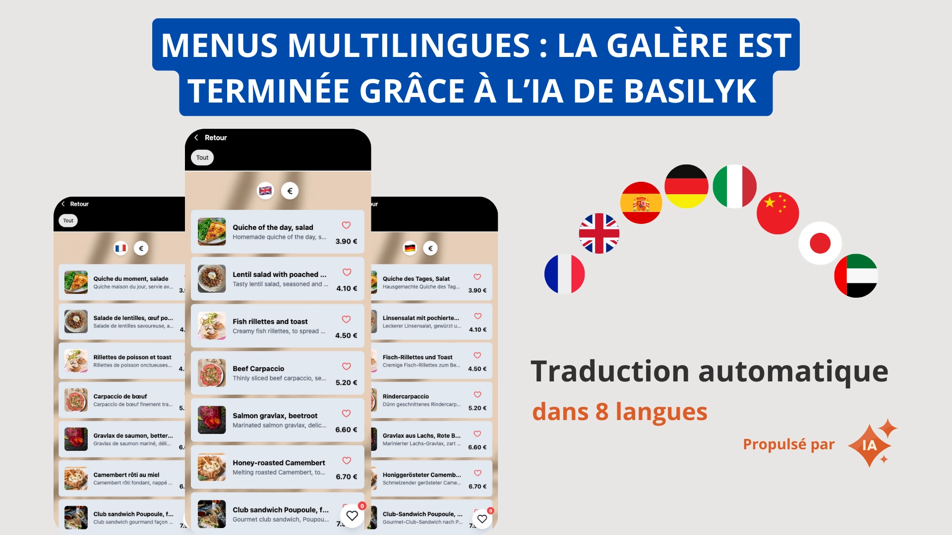 Menus multilingues : la galère est terminée grâce à l’IA de Basilyk 🌎