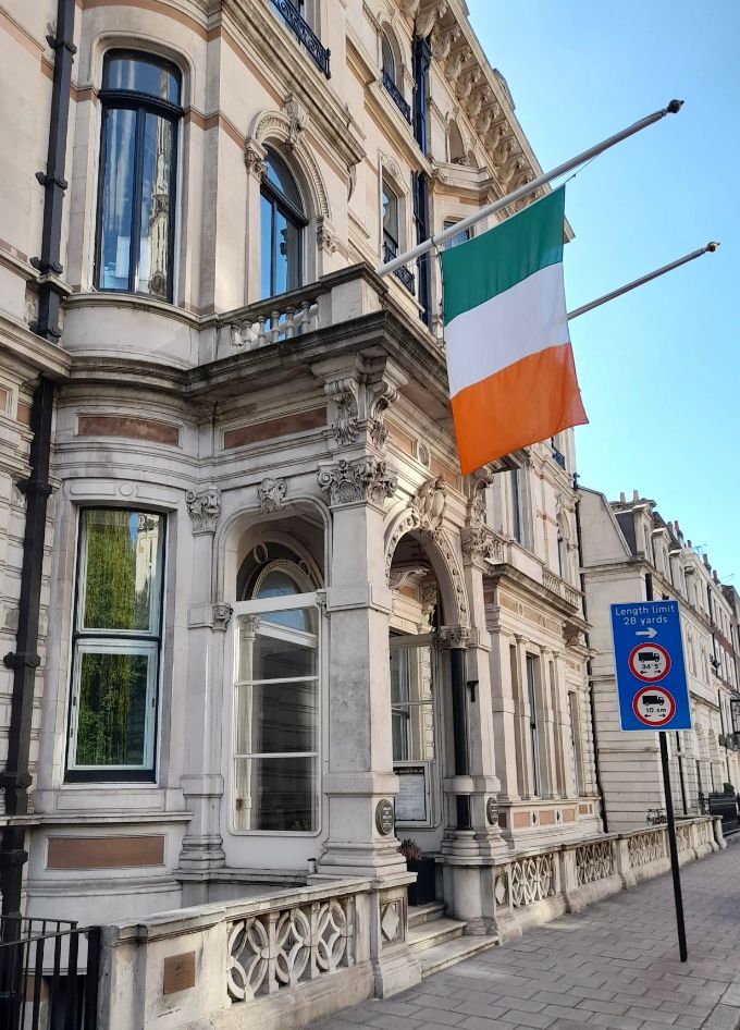 Embassy of Ireland London interior during specialist decoration