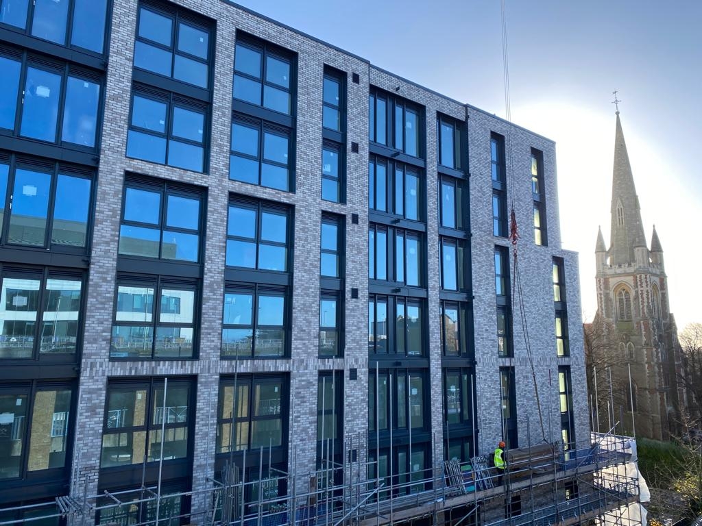 Hershall Street new-build apartment development exterior, London