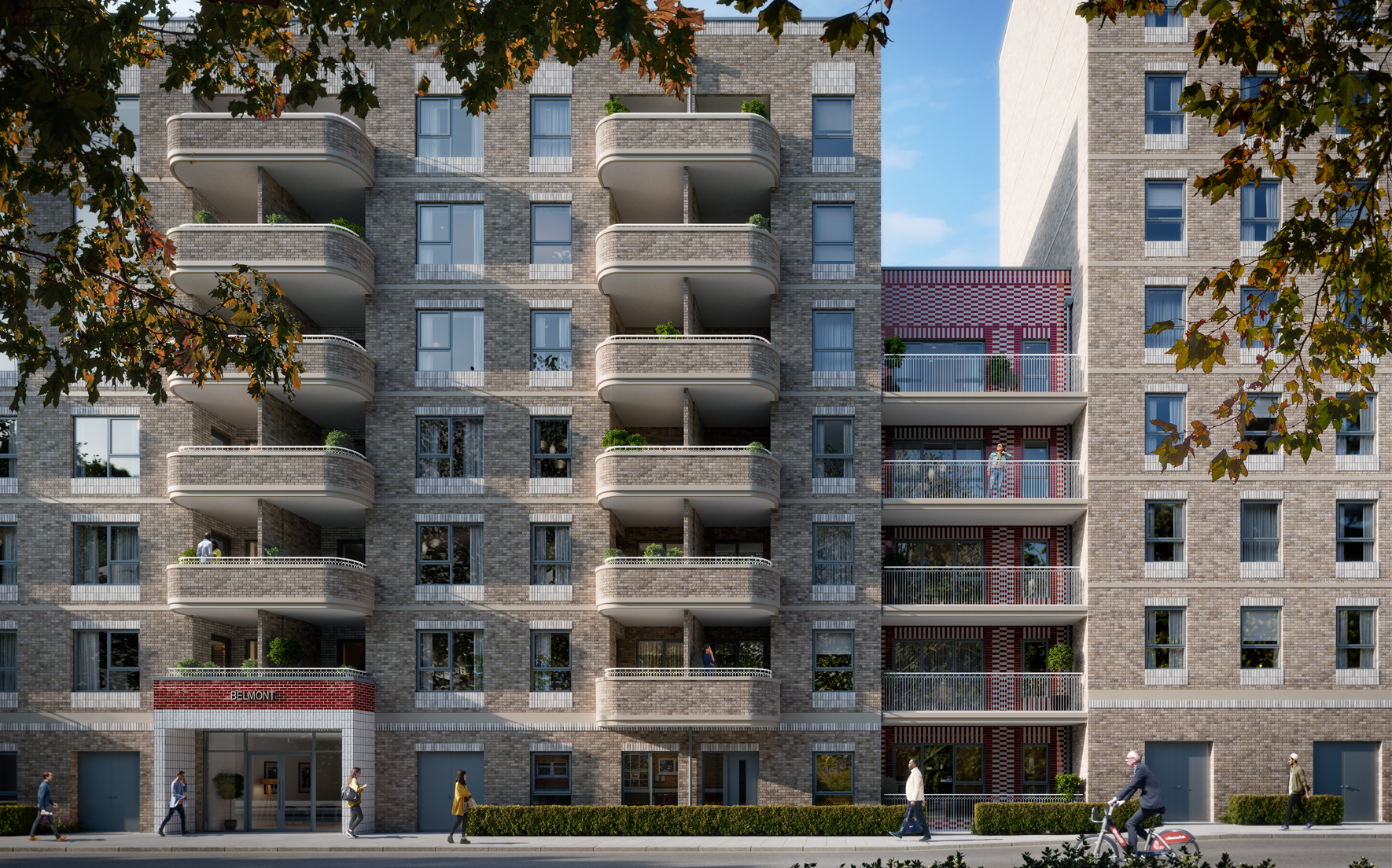 Belmont Street new-build apartment development visual, London