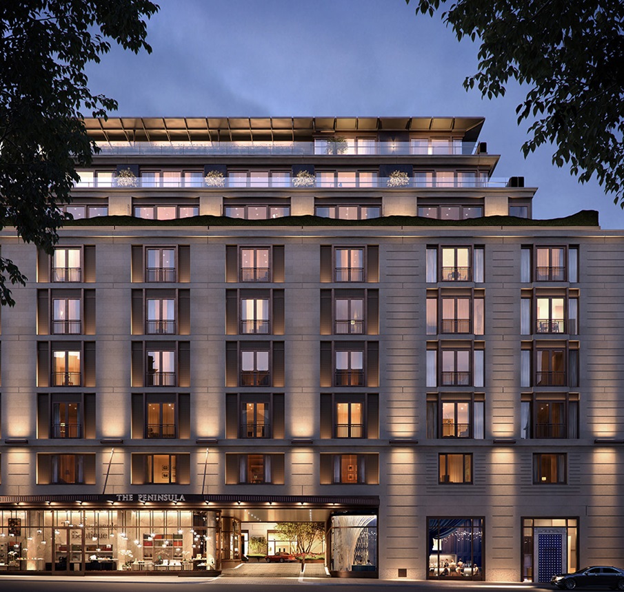 The Peninsula London hotel exterior, London