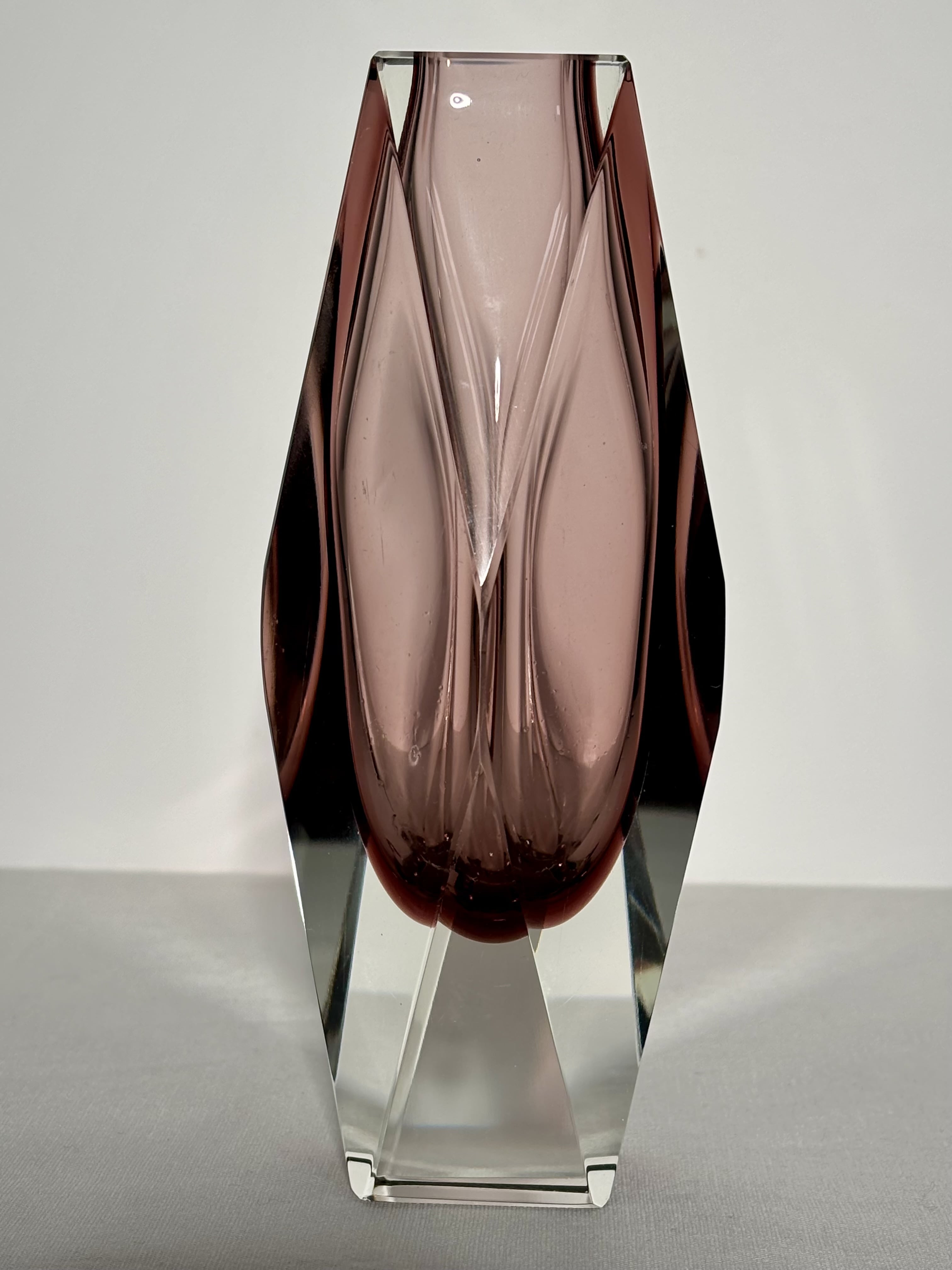 Vase sommerso en verre de Murano, Italie, circa 1960-1970