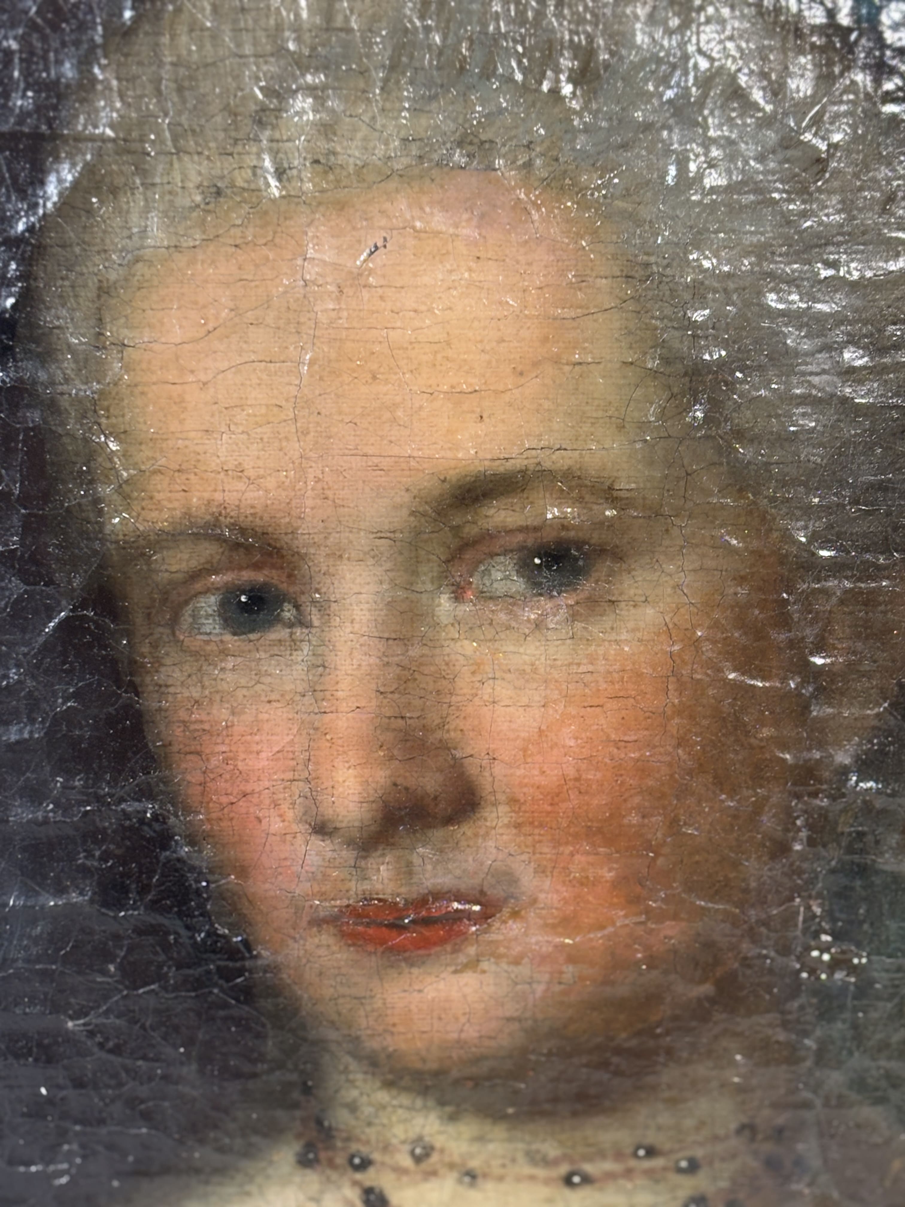 Portrait de femme à la parure de bijoux, Ecole allemande probable, XVIIIe siècle