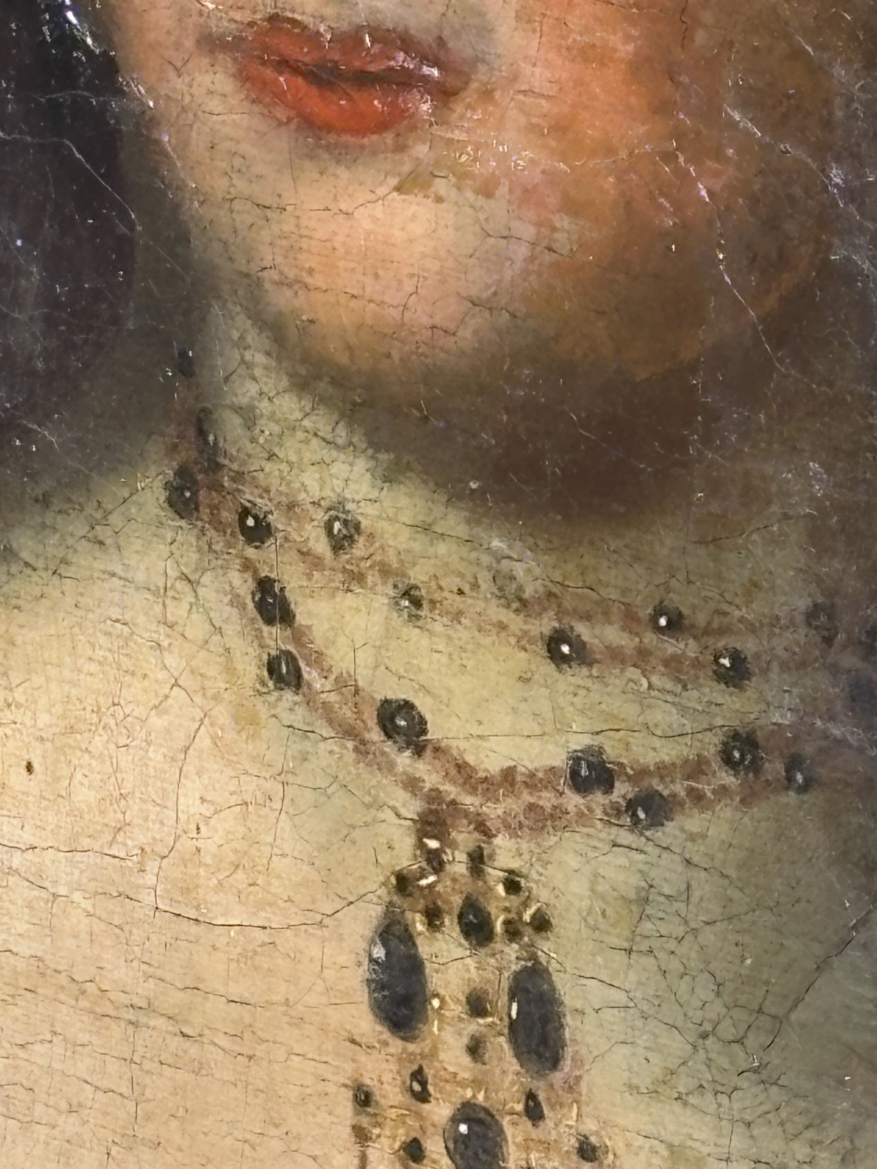 Portrait de femme à la parure de bijoux, Ecole allemande probable, XVIIIe siècle