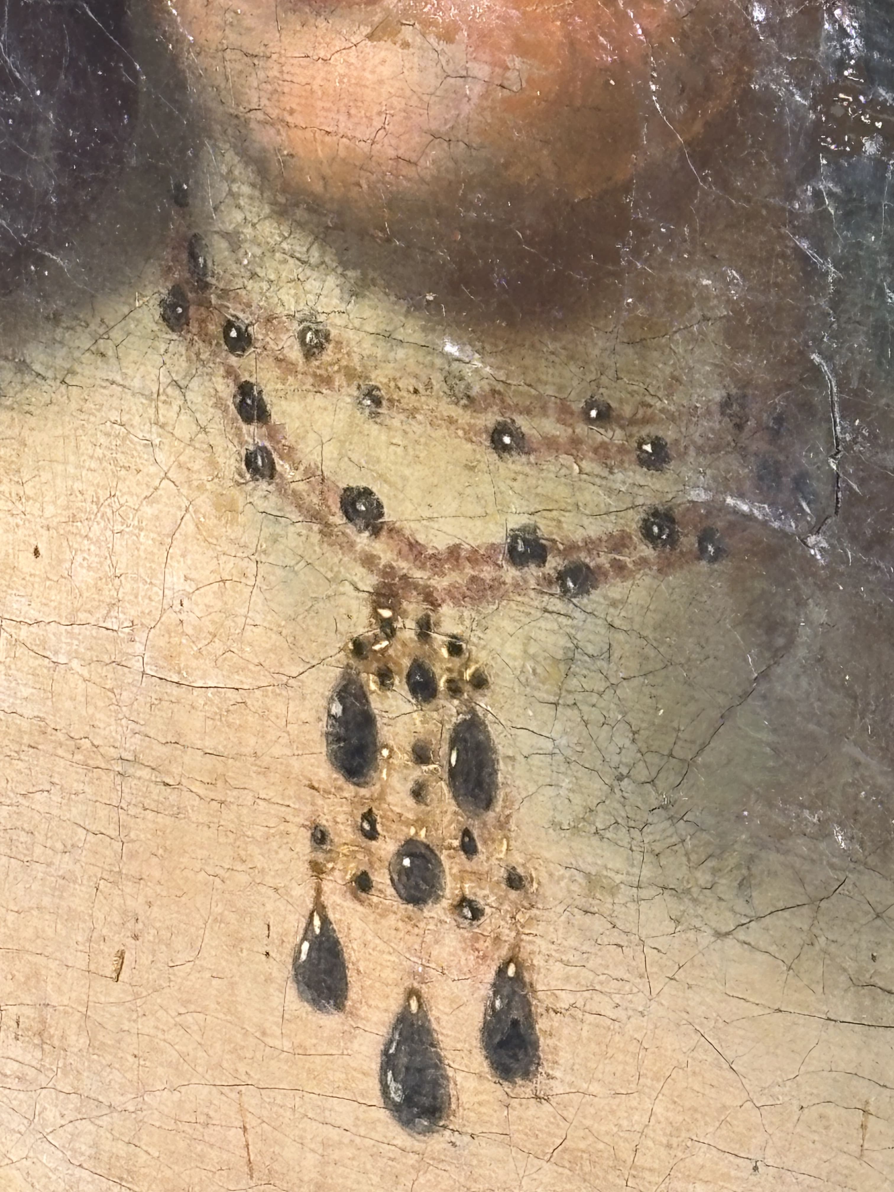 Portrait de femme à la parure de bijoux, Ecole allemande probable, XVIIIe siècle