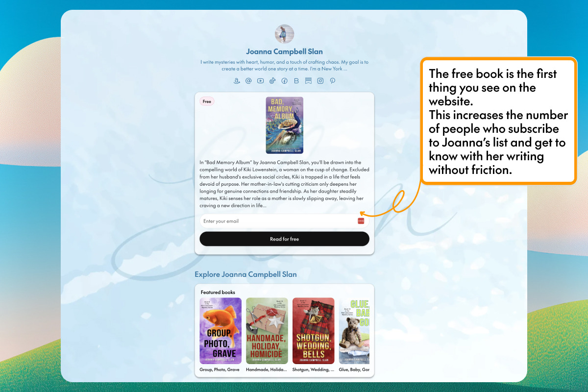 Author website of Joanna Campbell Slan